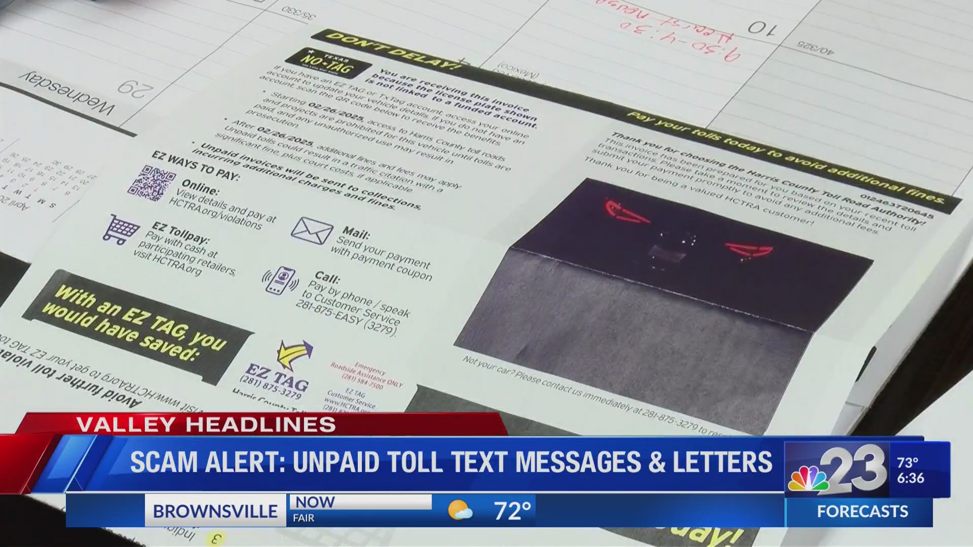 Scam Alert: Unpaid toll text messages and letters – KVEO-TV