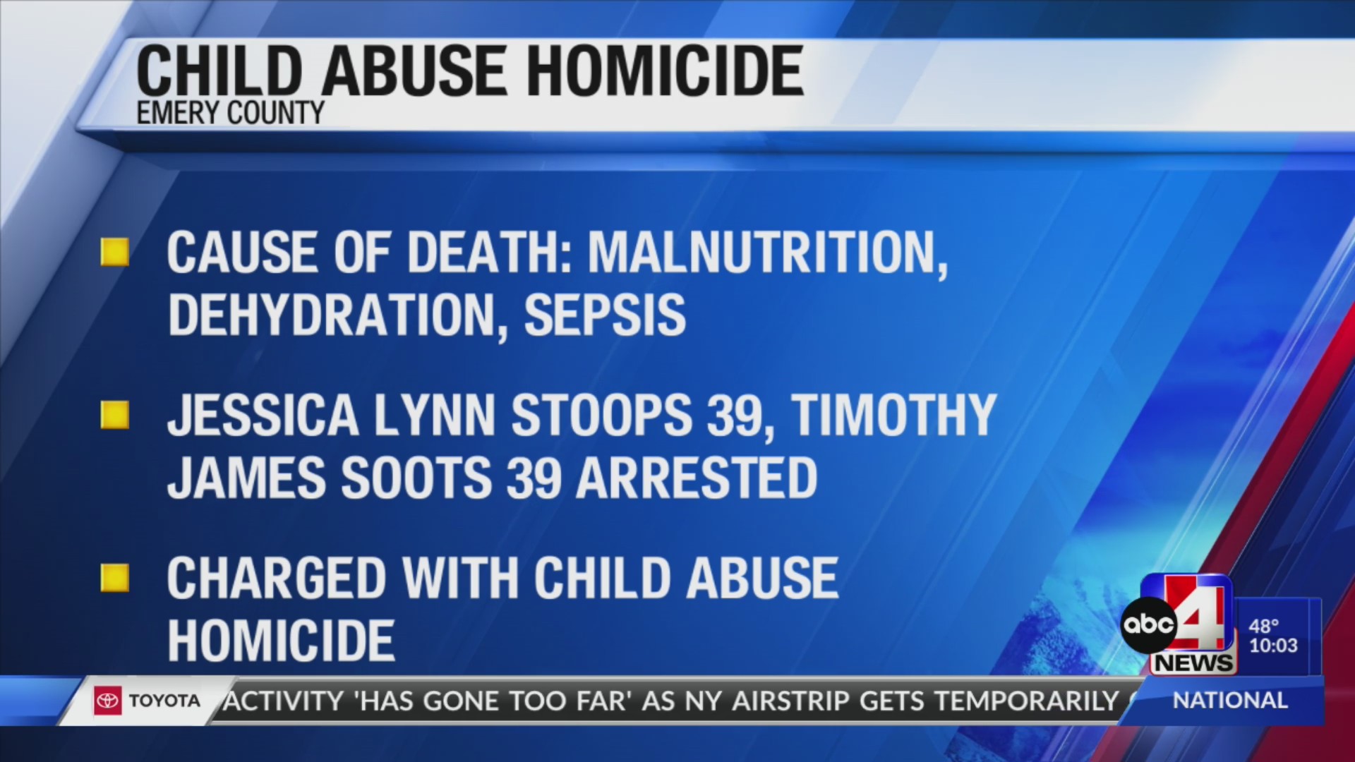 Man and woman charged in death of 9-month-old child – ABC4 Utah