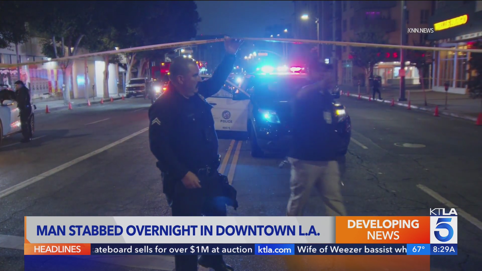 Downtown L.A. stabbing leaves 1 in critical condition – KTLA