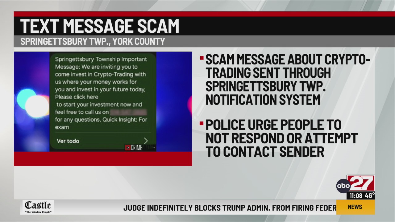 York County township’s notification system sends out crypto scam
