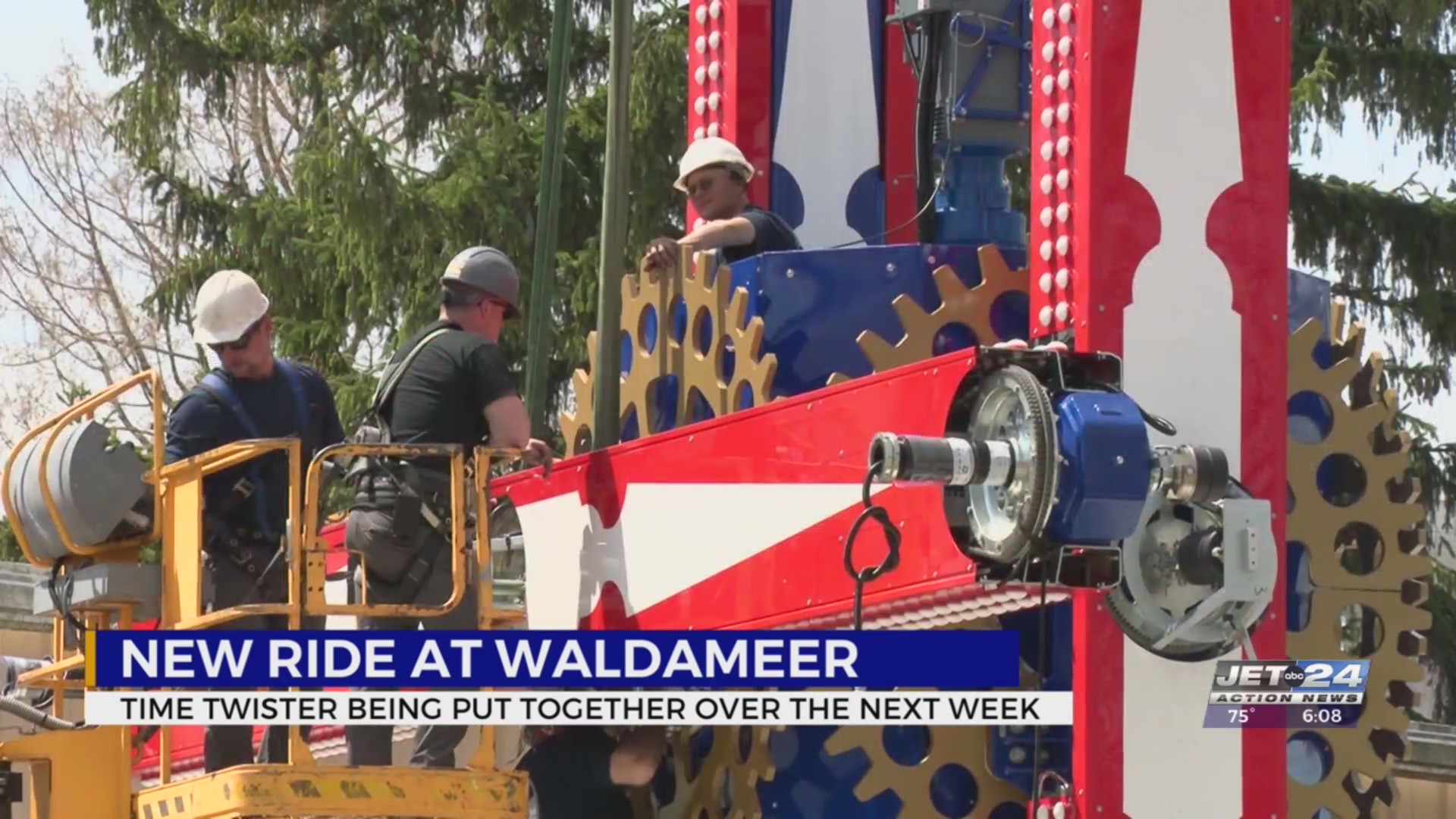 Time Twister Ride New Waldameer ride ‘Time Twister’ in process of being built – WJET/WFXP ...