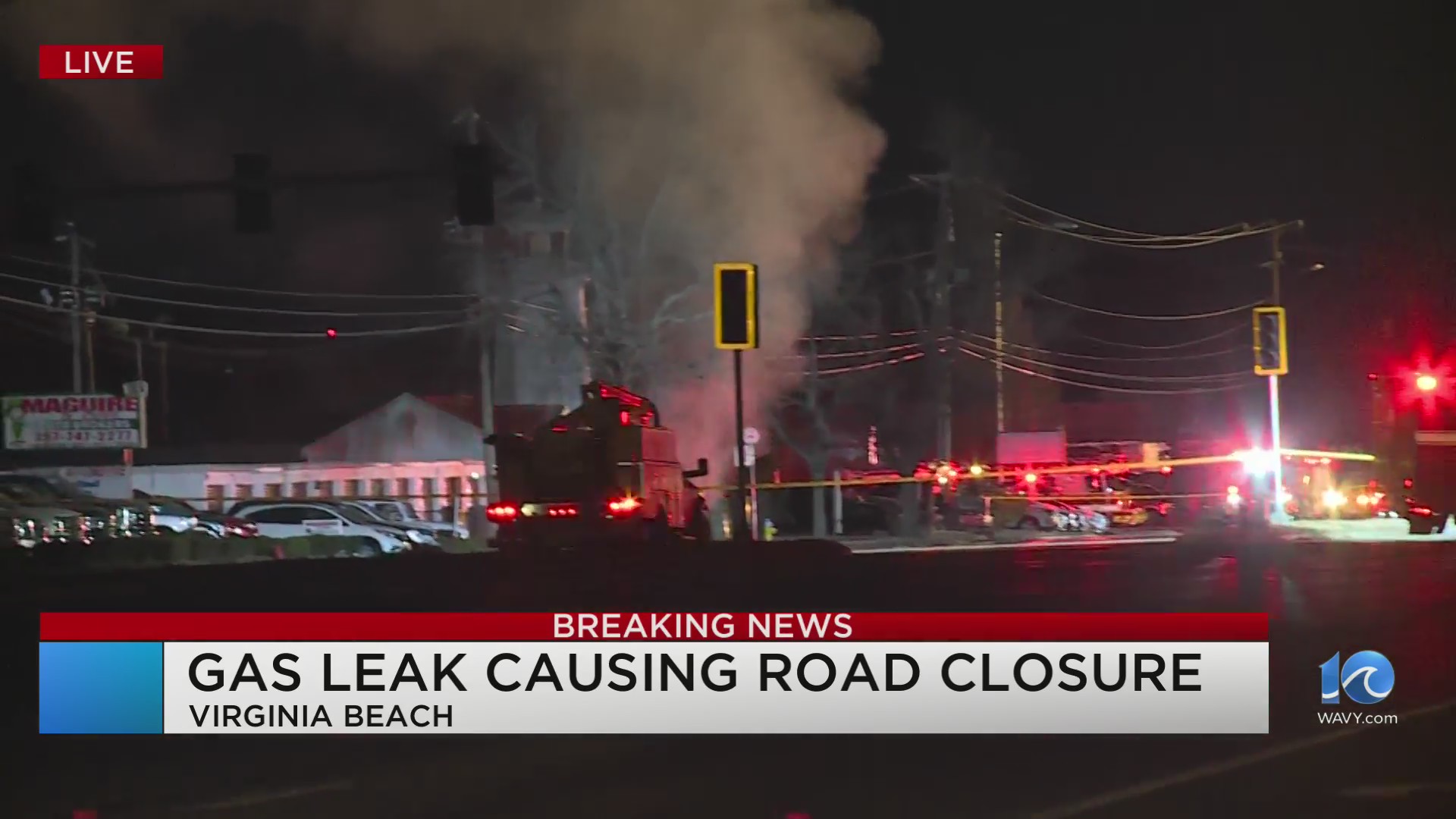 Gas leak causes road closure on S Military Hwy – WAVY.com