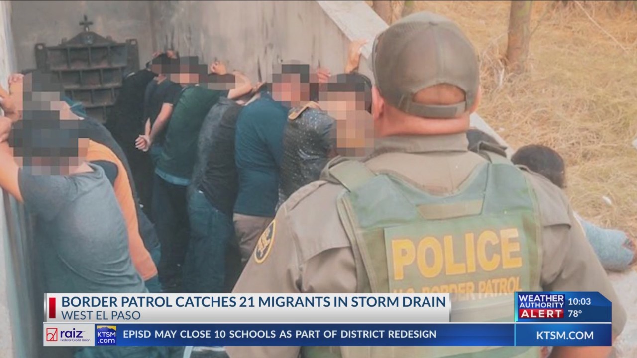 Border Patrol catches 21 migrants in storm drain in West El Paso