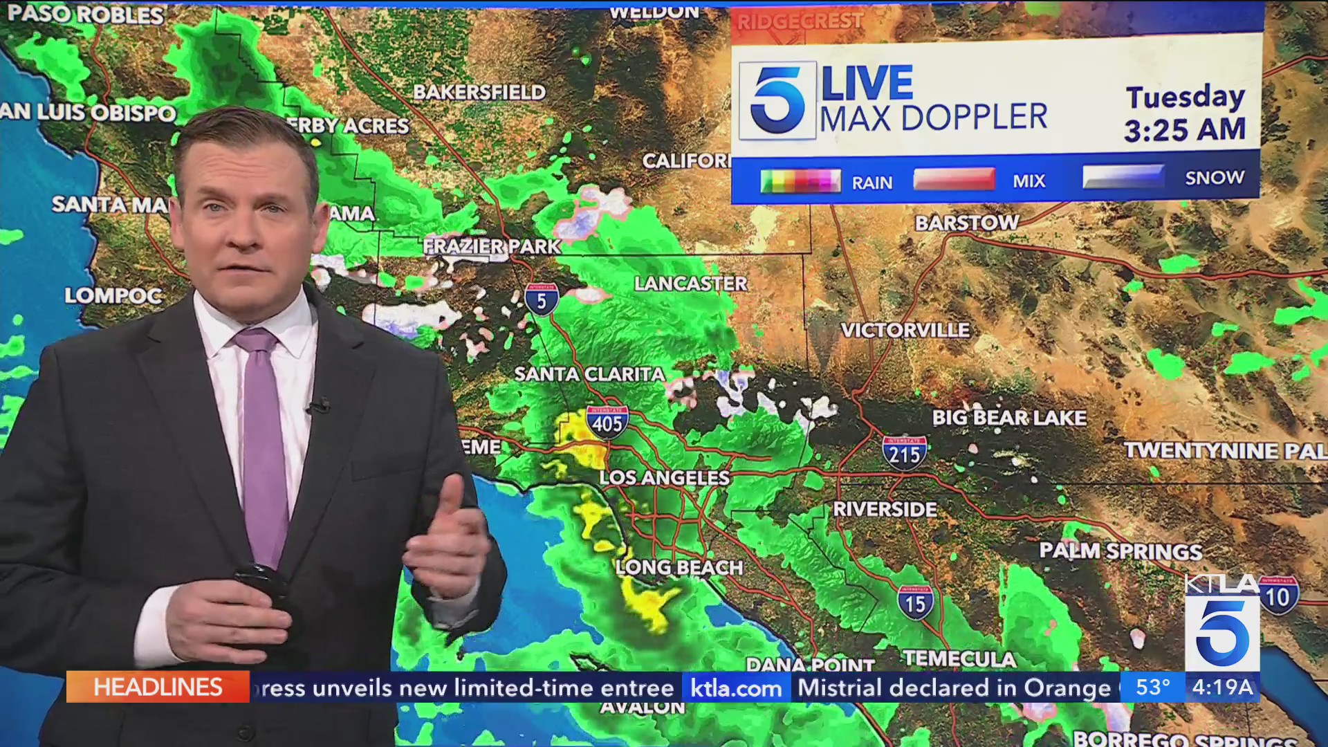 1st of back-to-back storms arrives in Southern California – KTLA