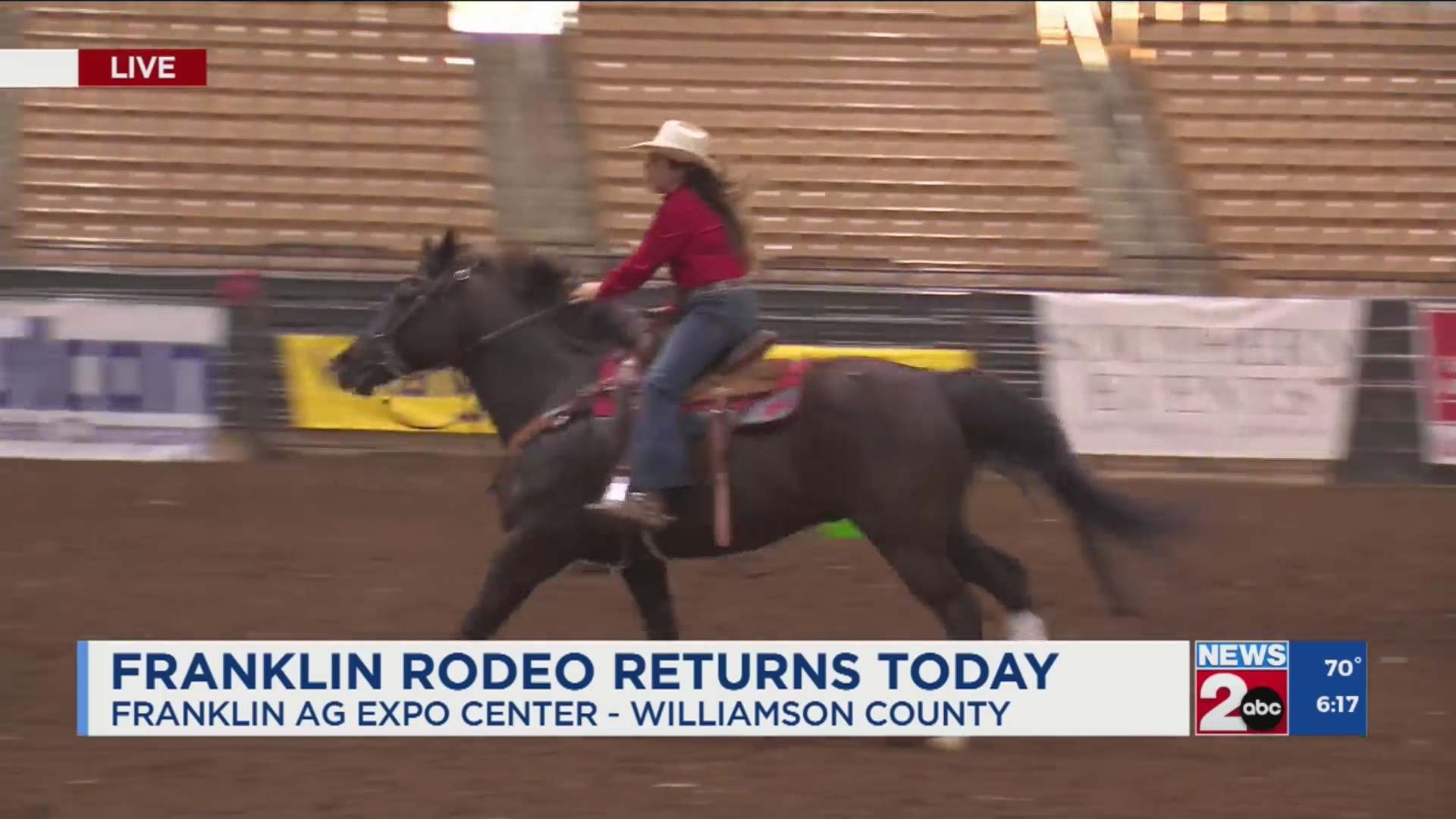 Barrel racing at the Franklin Rodeo – WKRN News 2