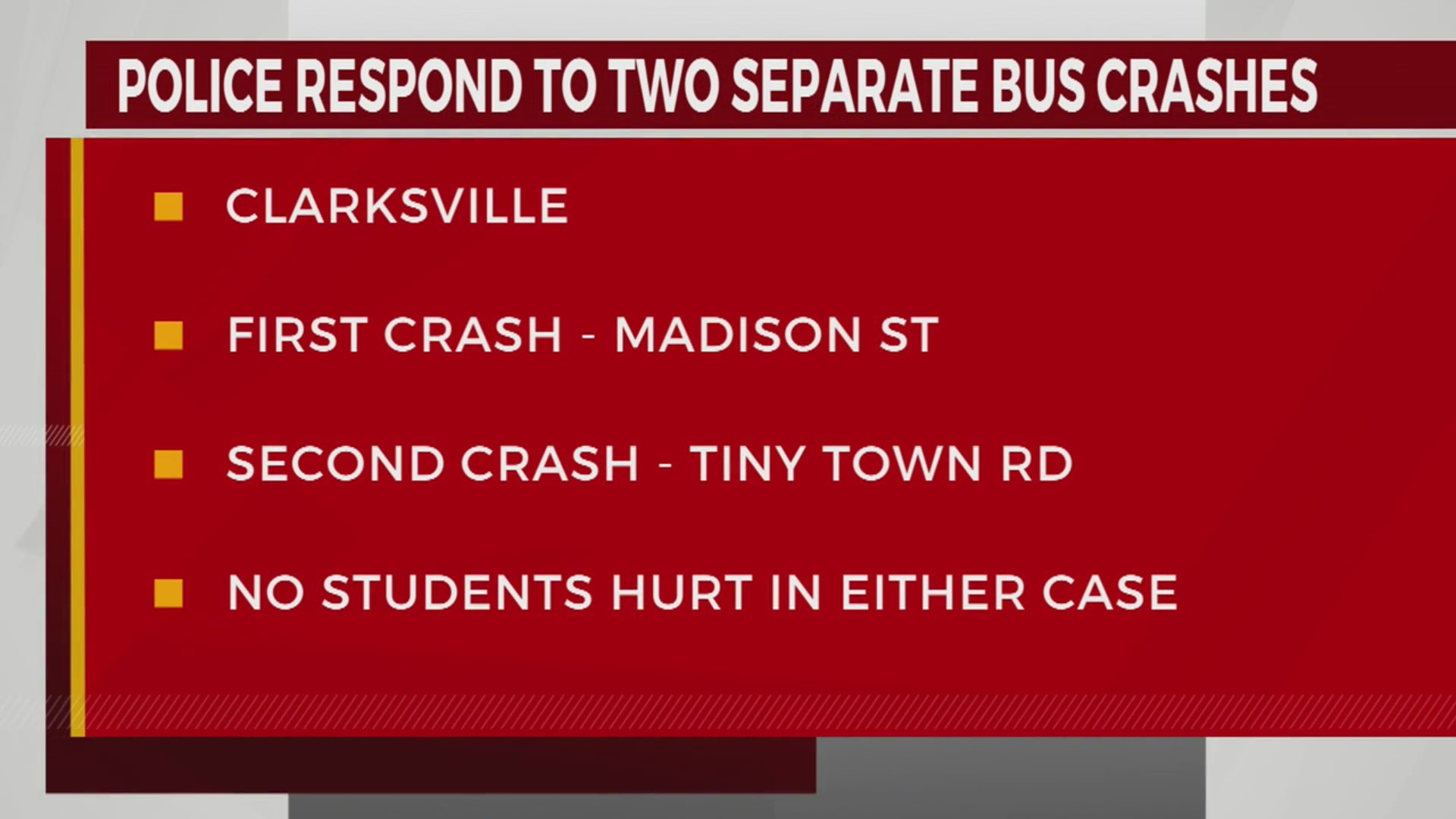 Police respond to two separate bus crashes in Clarksville – WKRN News 2