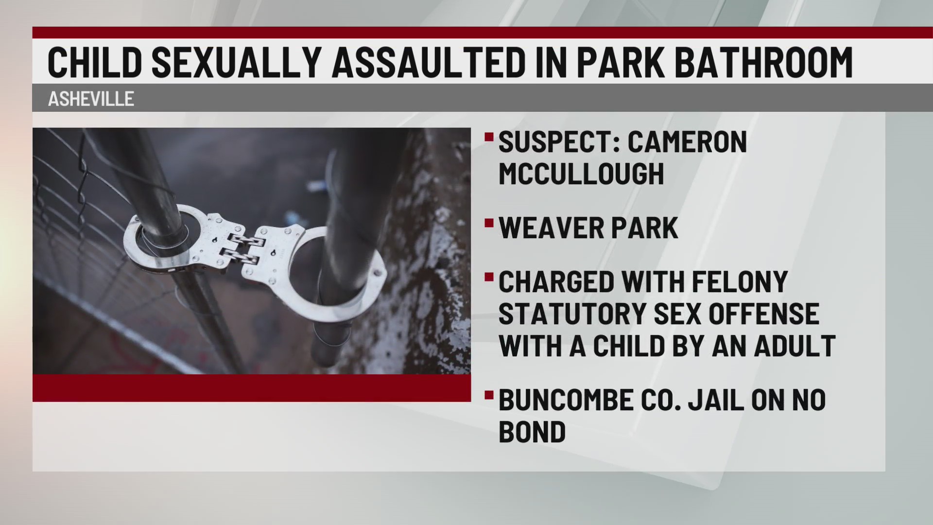 Man accused of sexually assaulting a child at a park in Asheville ...