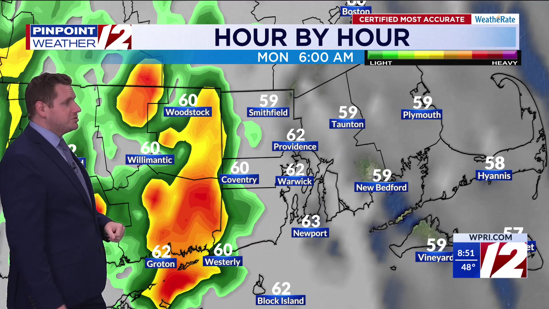 WPRI 12 Weather Forecast 10/19/25: Nice, Dry Today; Gusty T-Storm’s ...
