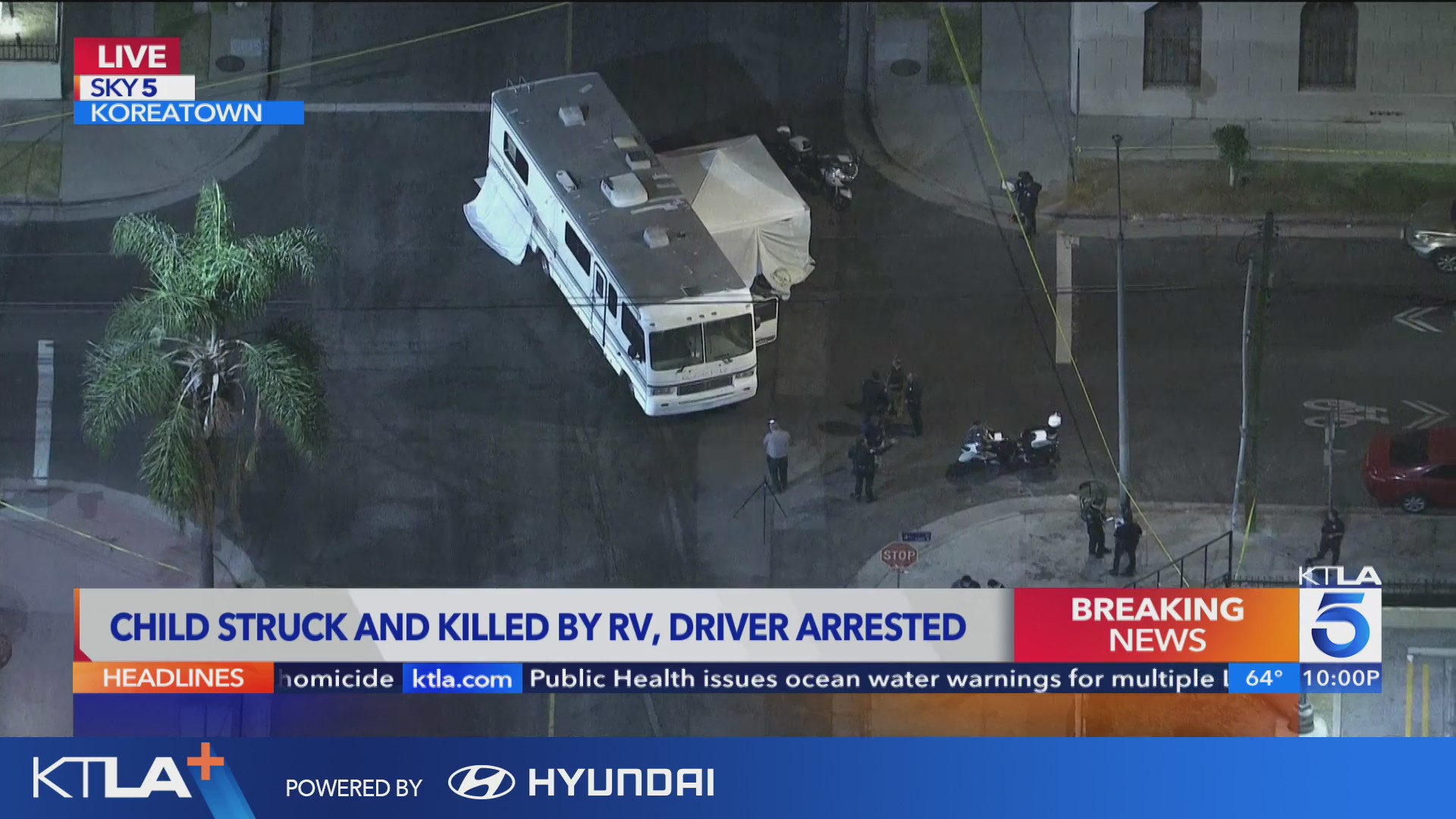 Child killed, another person injured after being struck by RV in L.A ...