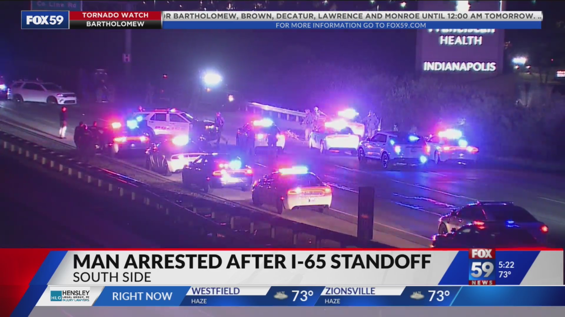 Stolen car police pursuit leads to crash, I-65 shutdown – Fox 59