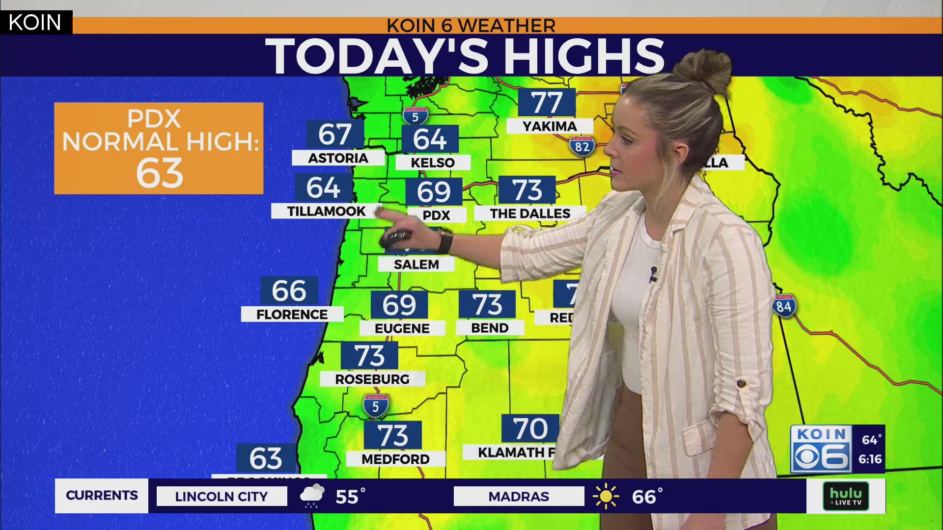 Weather Forecast Saying Goodbye To Above Normal Highs As Rain