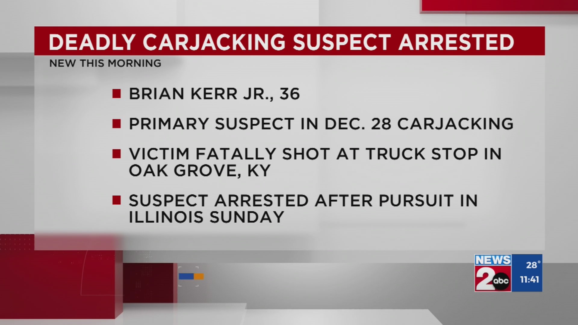 Suspect in deadly KY truck stop carjacking arrested – WKRN News 2
