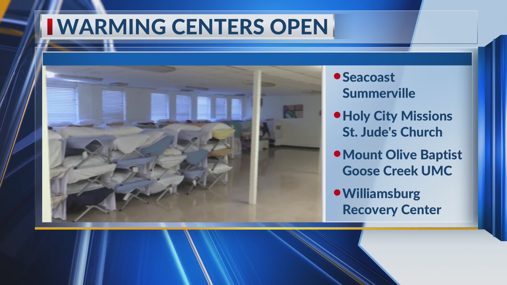 Warming centers open Friday amid cold temps – WCBD News 2