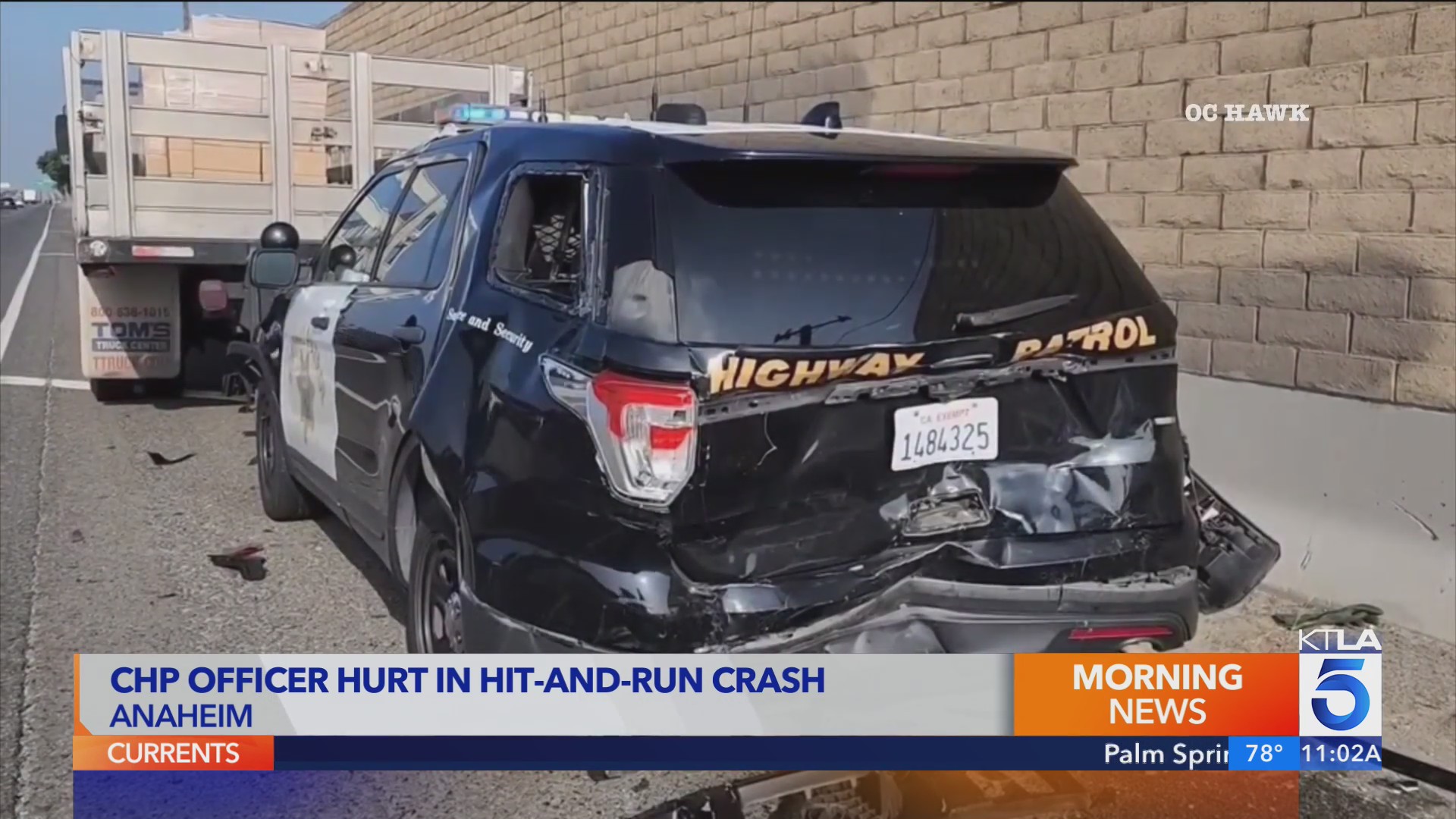 CHP officer injured in hit-and-run crash on Anaheim freeway – KTLA