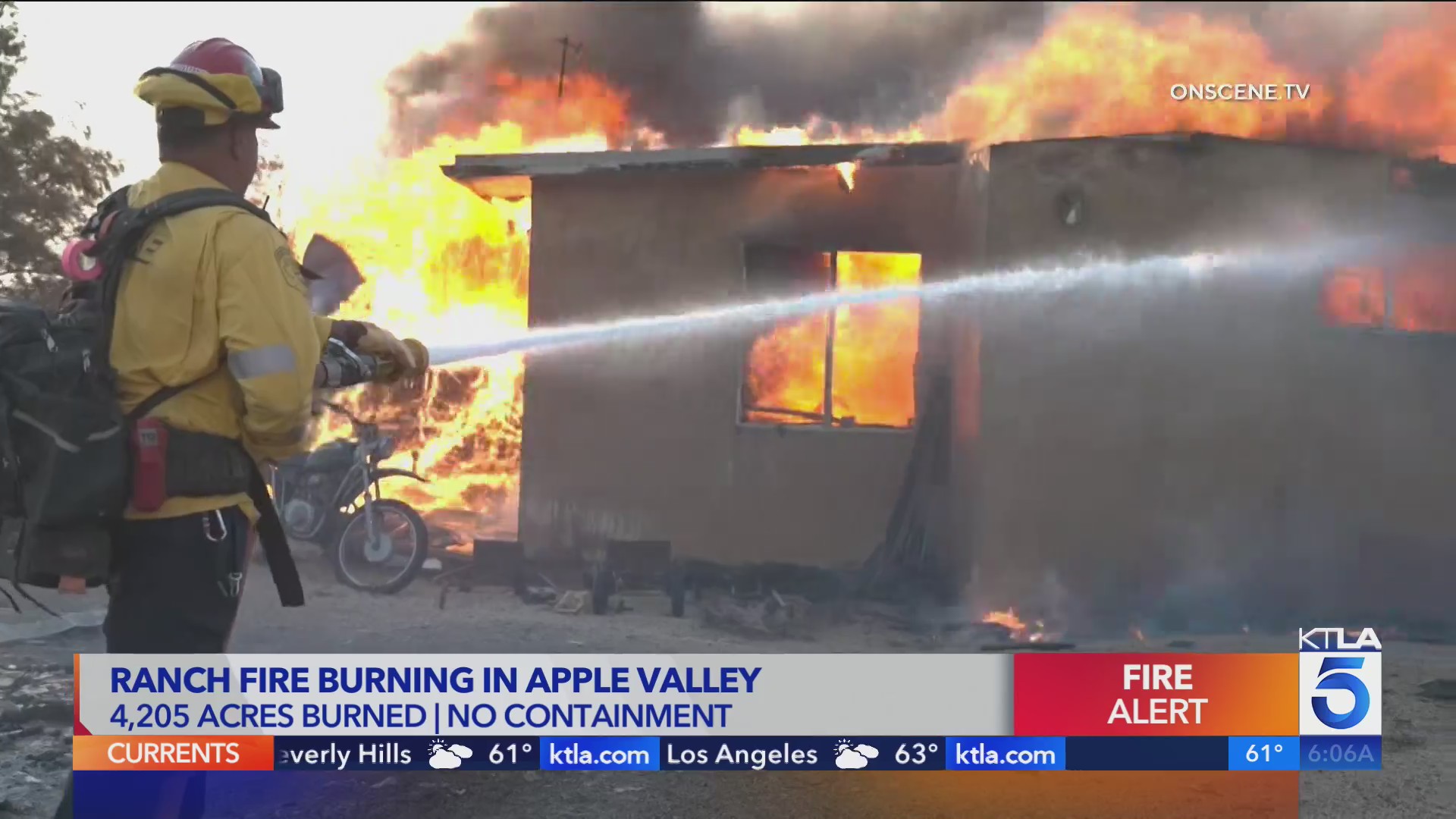 Destroyed Ranch Home destroyed as Ranch Fire scorches thousands of acres – KTLA