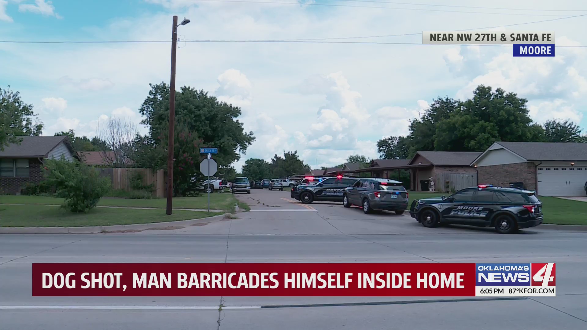 Dog shot, man barricades himself inside home – KFOR.com Oklahoma City