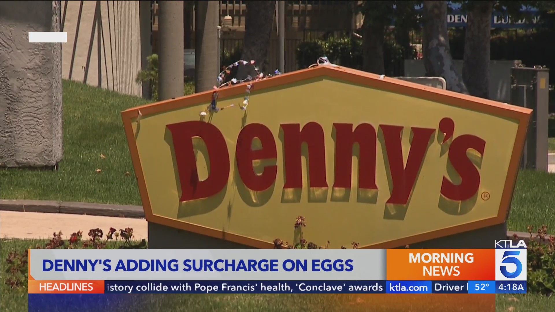 Denny’s adds egg surcharge at some locations – KXAN Austin