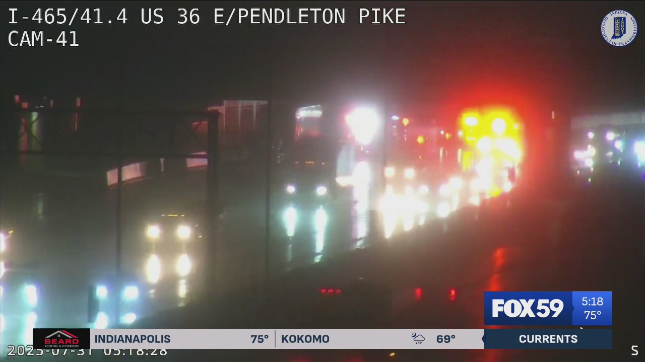Vehicle fire closes part of I-465 – Fox 59