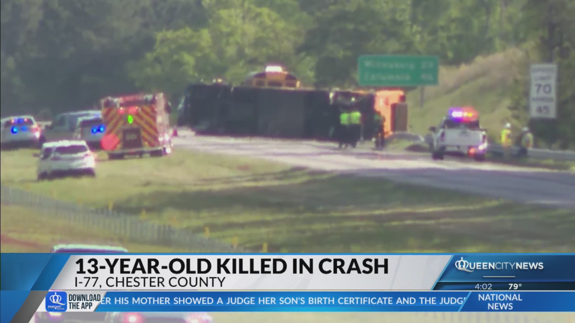13-year-old boy killed in school bus crash on I-77 – WFLA