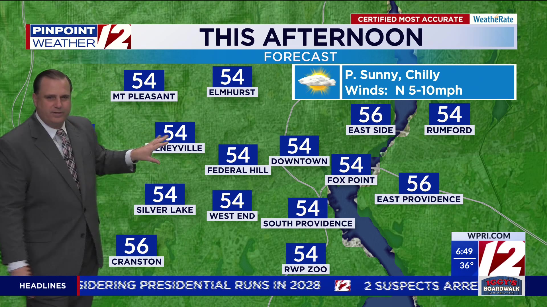 WPRI 12 Weather Forecast for 10/27/25: Chilly and dry today; Tracking ...