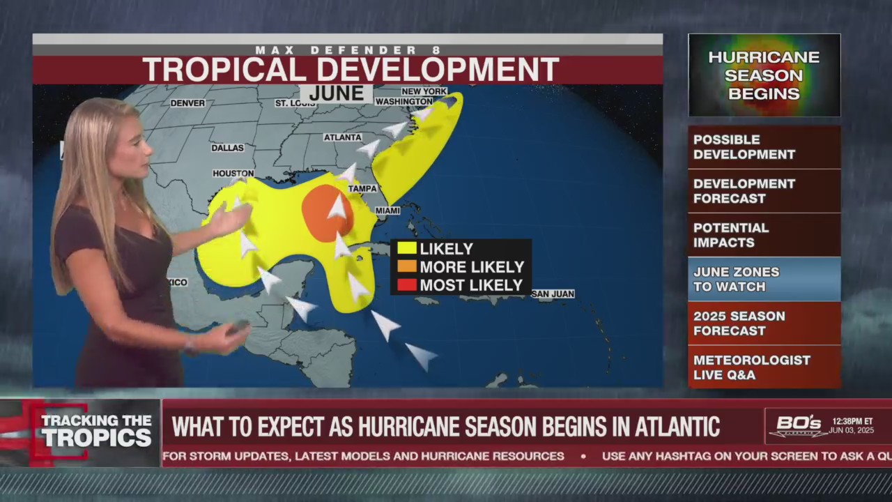 Tropics mostly quiet as 2025 hurricane season begins | Tracking the ...