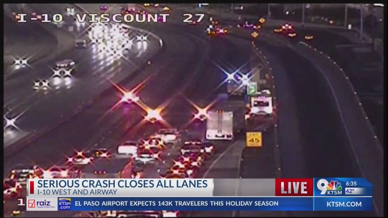 Serious crash closes all lanes in East El Paso – KTSM 9 News
