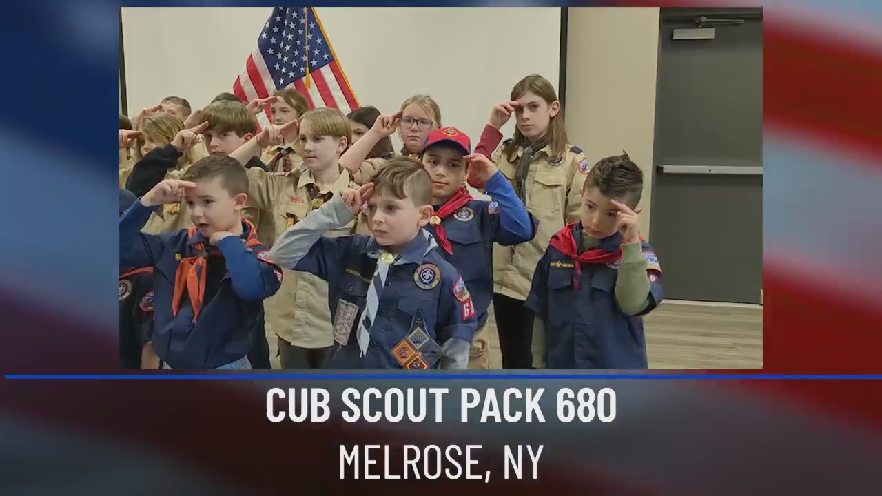 Cub Scout Pack 680 gives us our daily Pledge of Allegiance! – NEWS10 ABC