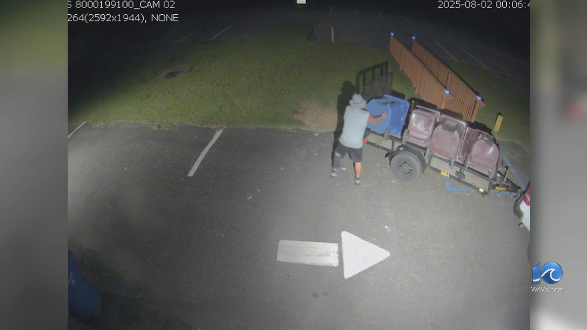 Man caught on camera stealing church’s trash cans – WAVY.com