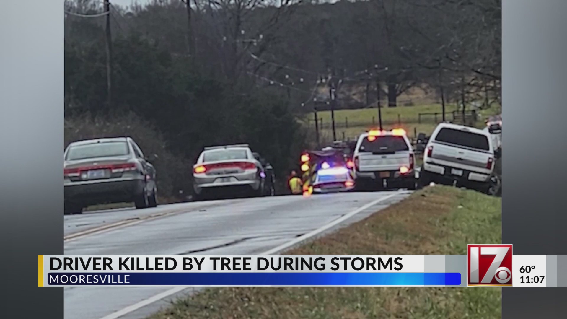 NC driver dies after tree falls on pickup during storms – CBS17.com