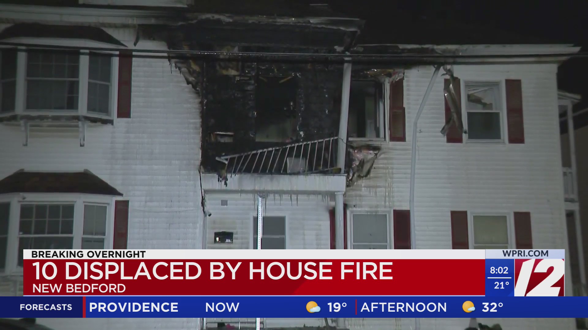 10 displaced by New Bedford house fire – WPRI.com