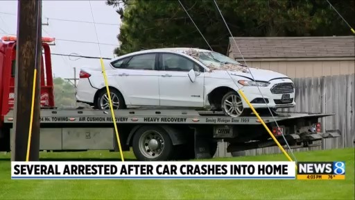 Several arrested after car crashes into home – WOODTV.com