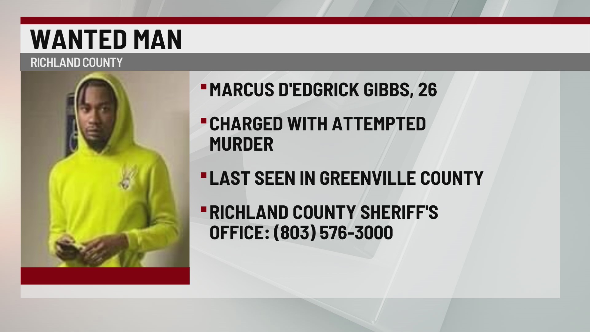 Man wanted for shooting spotted in Greenville area – WSPA 7NEWS