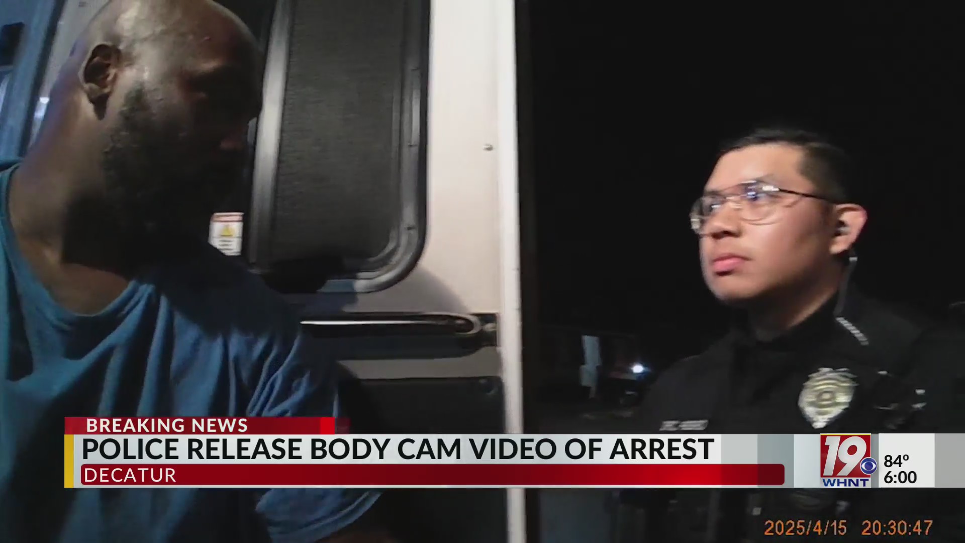 Police Release Bodycam Video Of Arrest | April 18, 2025 | News 19 at 6 ...