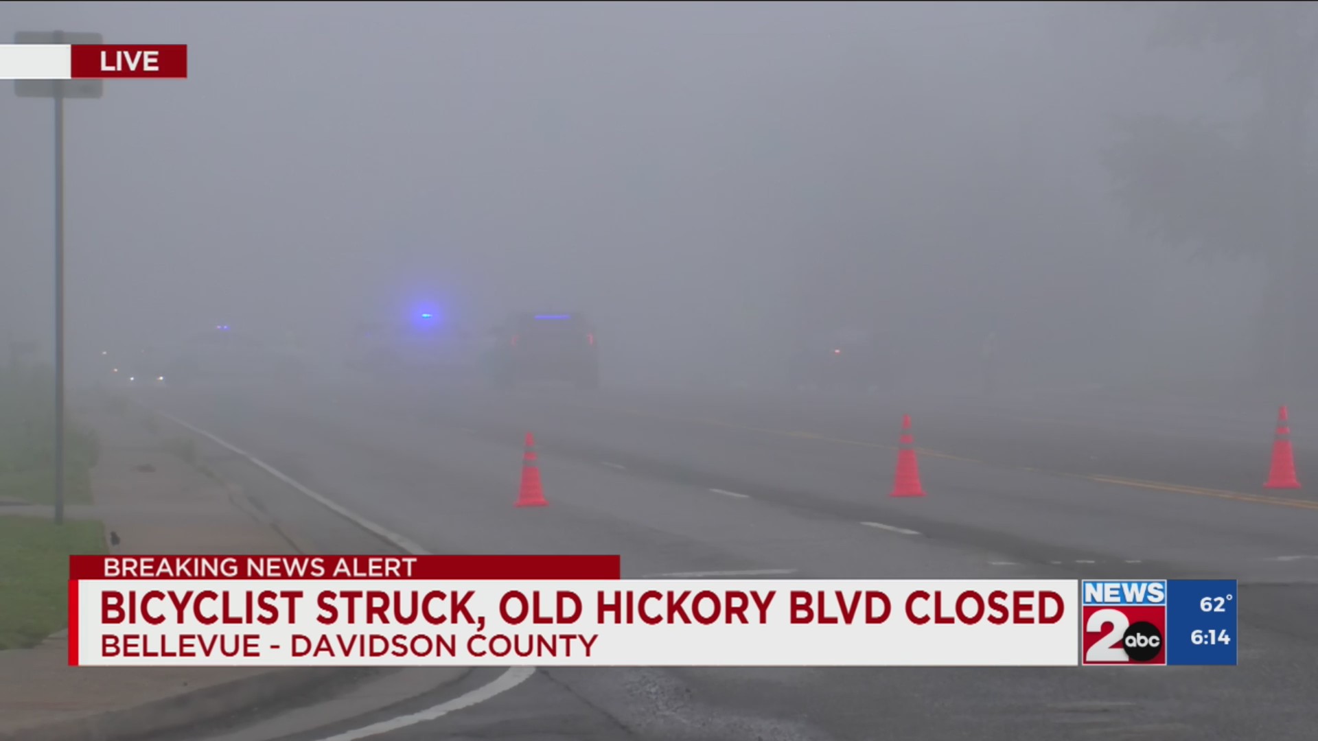 Bicycle crash closes Old Hickory Boulevard in Bellevue – WKRN News 2