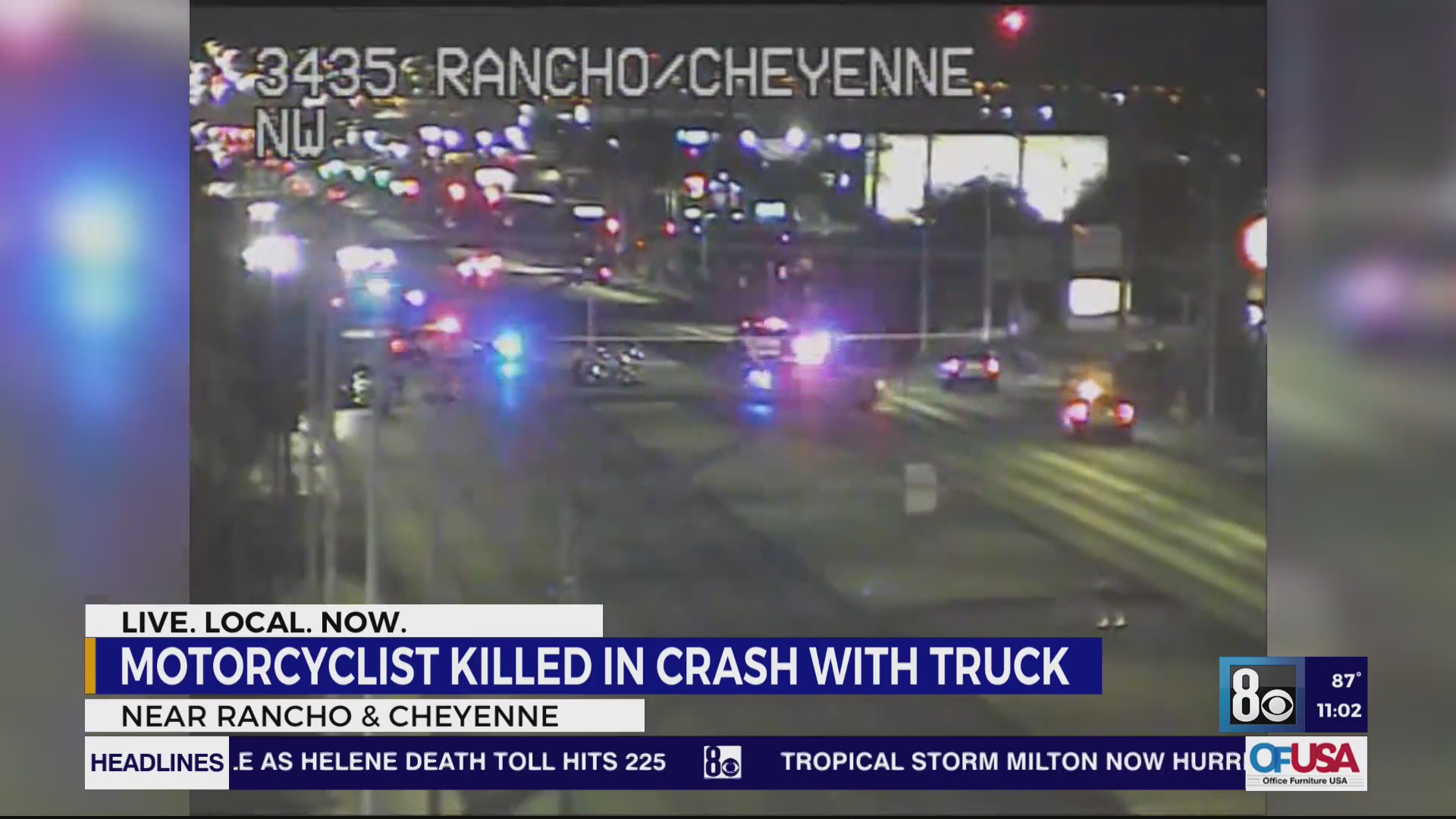 Motorcyclist dead after northwest Las Vegas valley crash – KLAS
