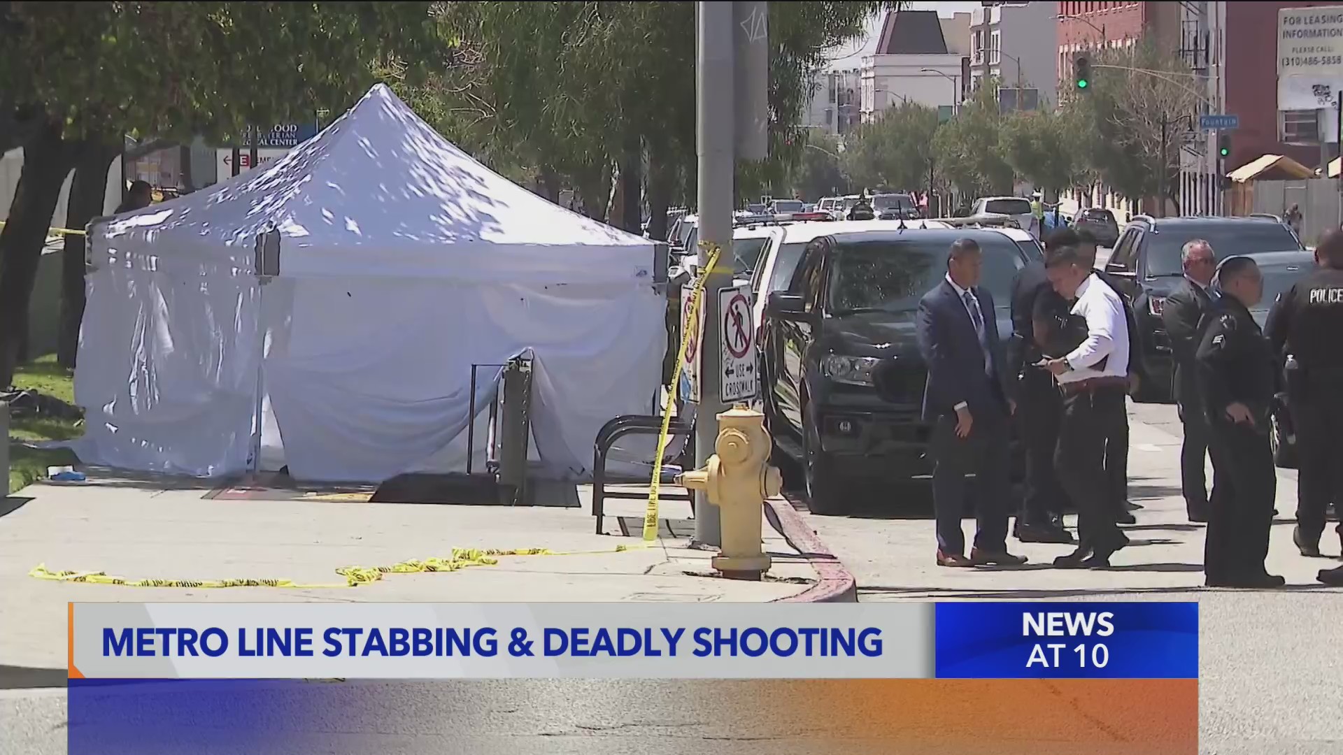 Metro line stabbing and deadly shooting – KTLA
