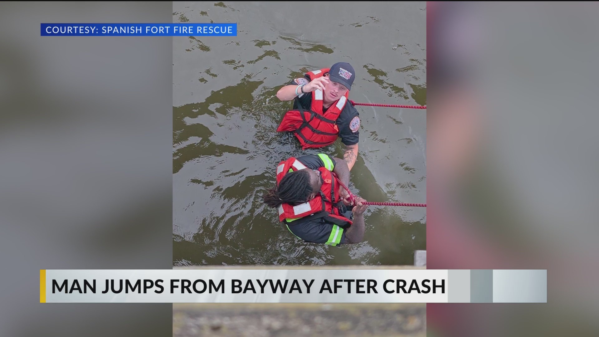 Man jumps off Bayway after crashing into bridge – WKRG News 5