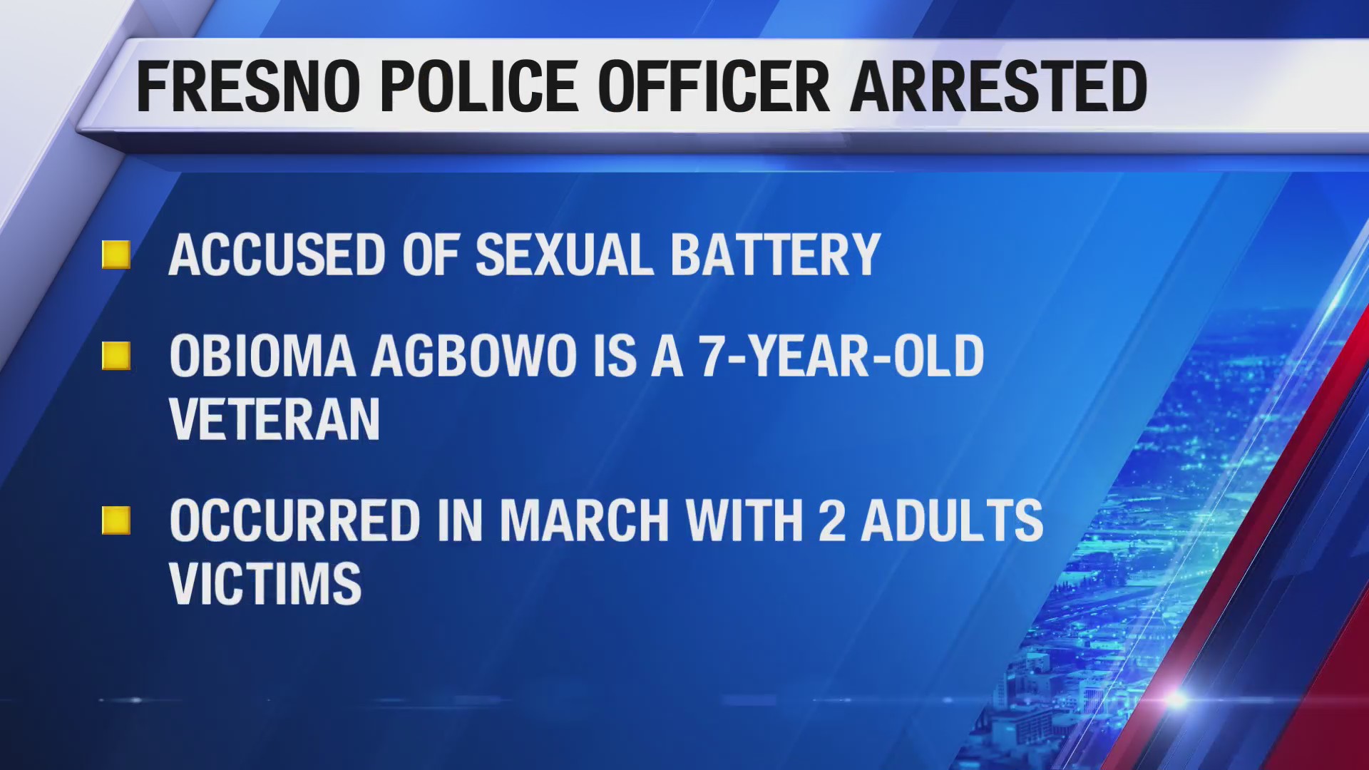 Police officer accused of sexual battery, Fresno PD says – CBS47 and ...