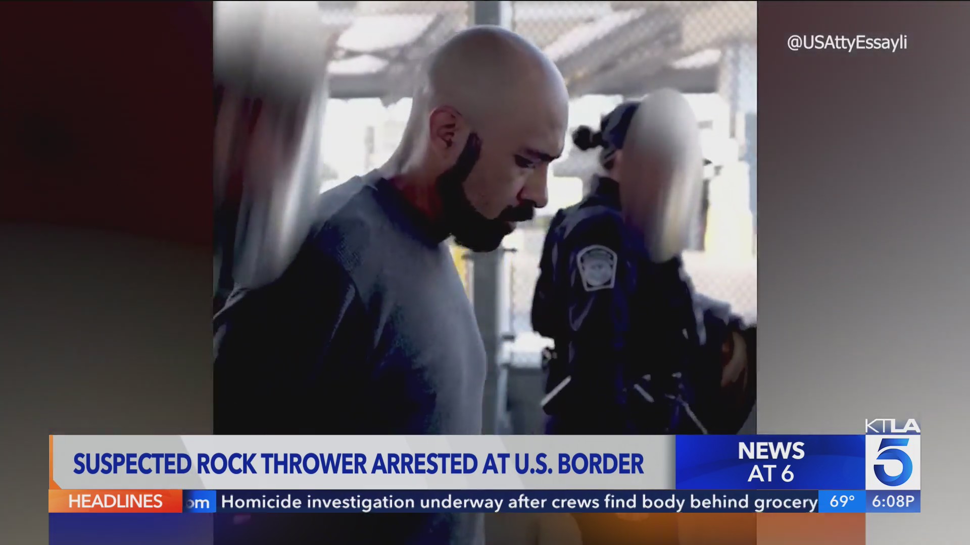Man accused of throwing rocks at federal officers in L.A. County – KTLA
