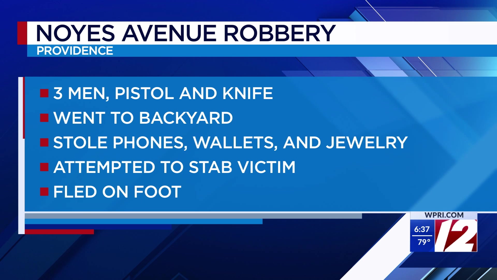 Providence police investigating armed robbery – WPRI.com