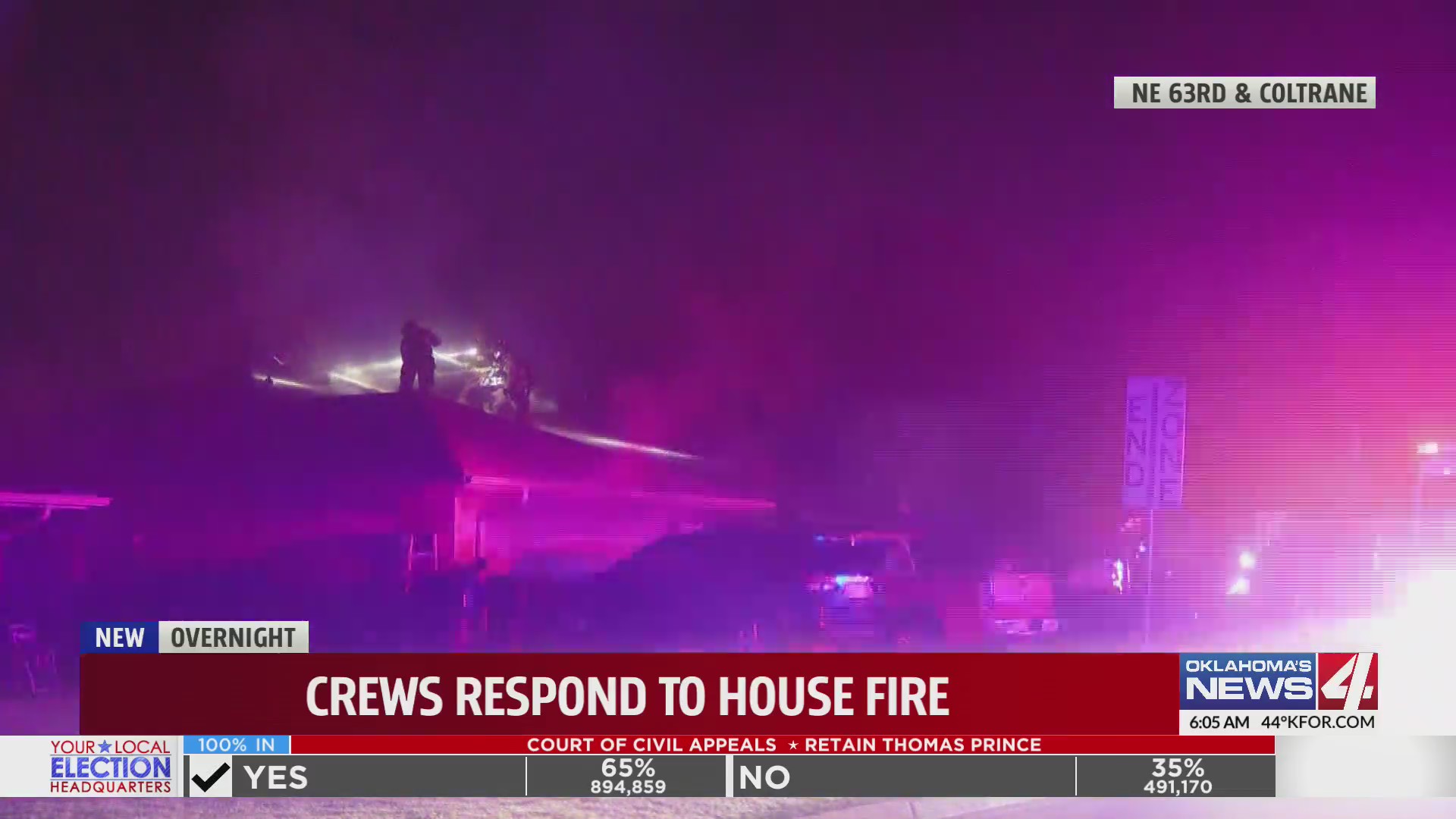 Firefighters battle house fire in NE Oklahoma City – KFOR.com Oklahoma City