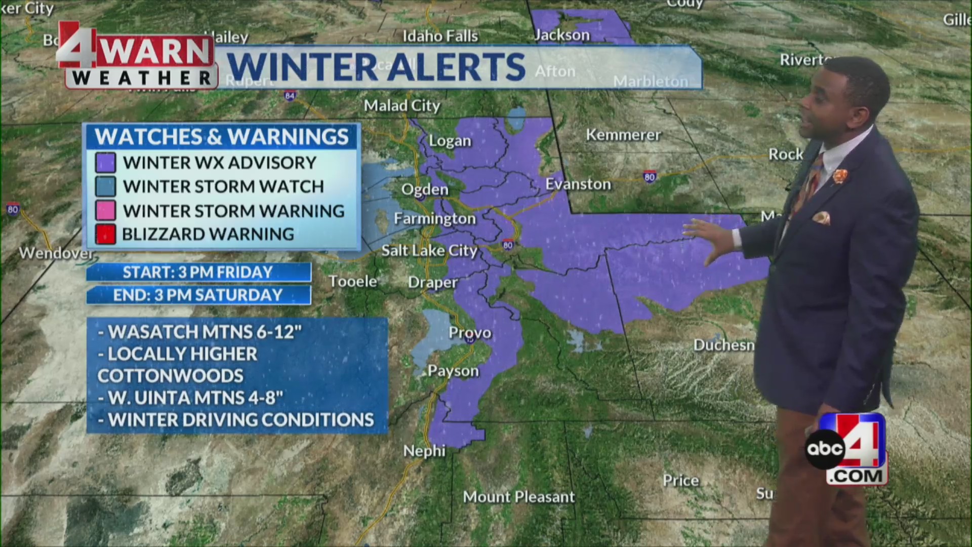Increasing showers into weekend with dropping snow levels – ABC4 Utah