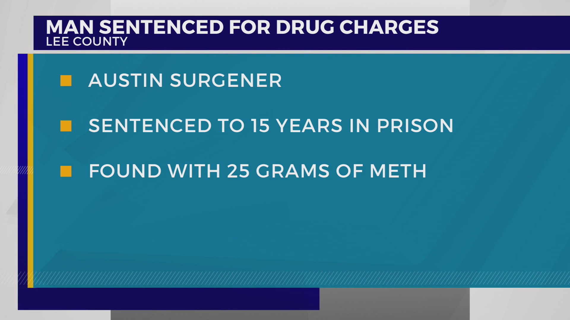 Lee County man sentenced to 15 years in prison for meth distribution ...