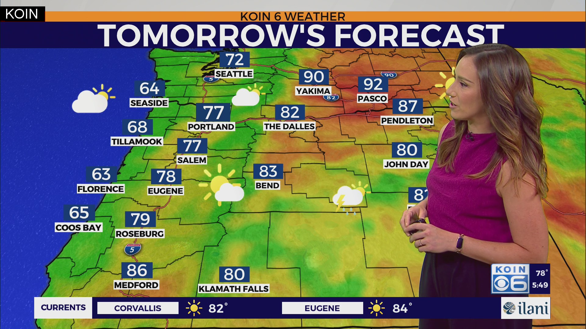 Weather forecast: Cooler days arrive in Portland Sunday – KOIN.com