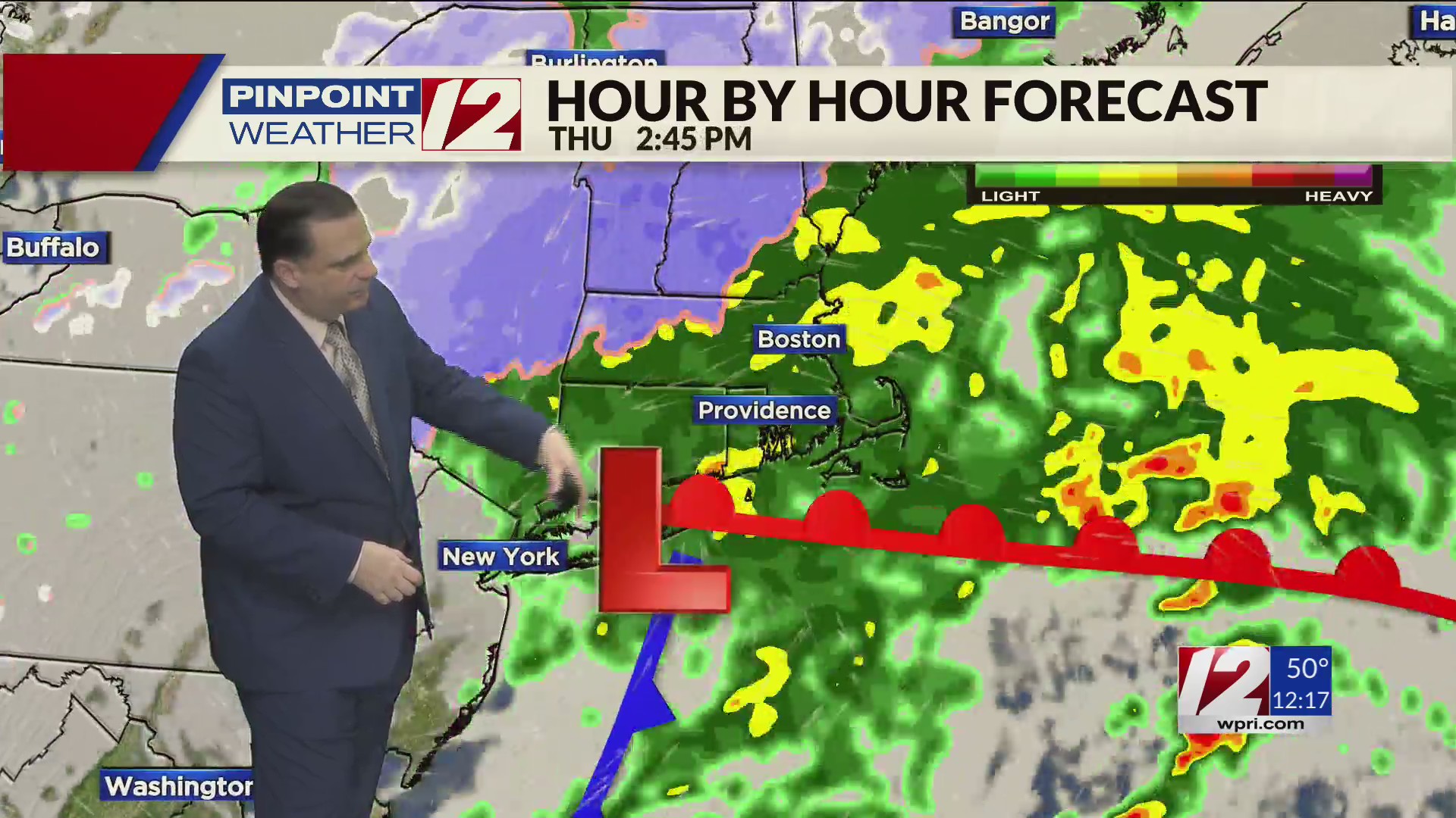 WPRI 12 Weather Forecast for 11/27/24: Dry skies today; rain for ...