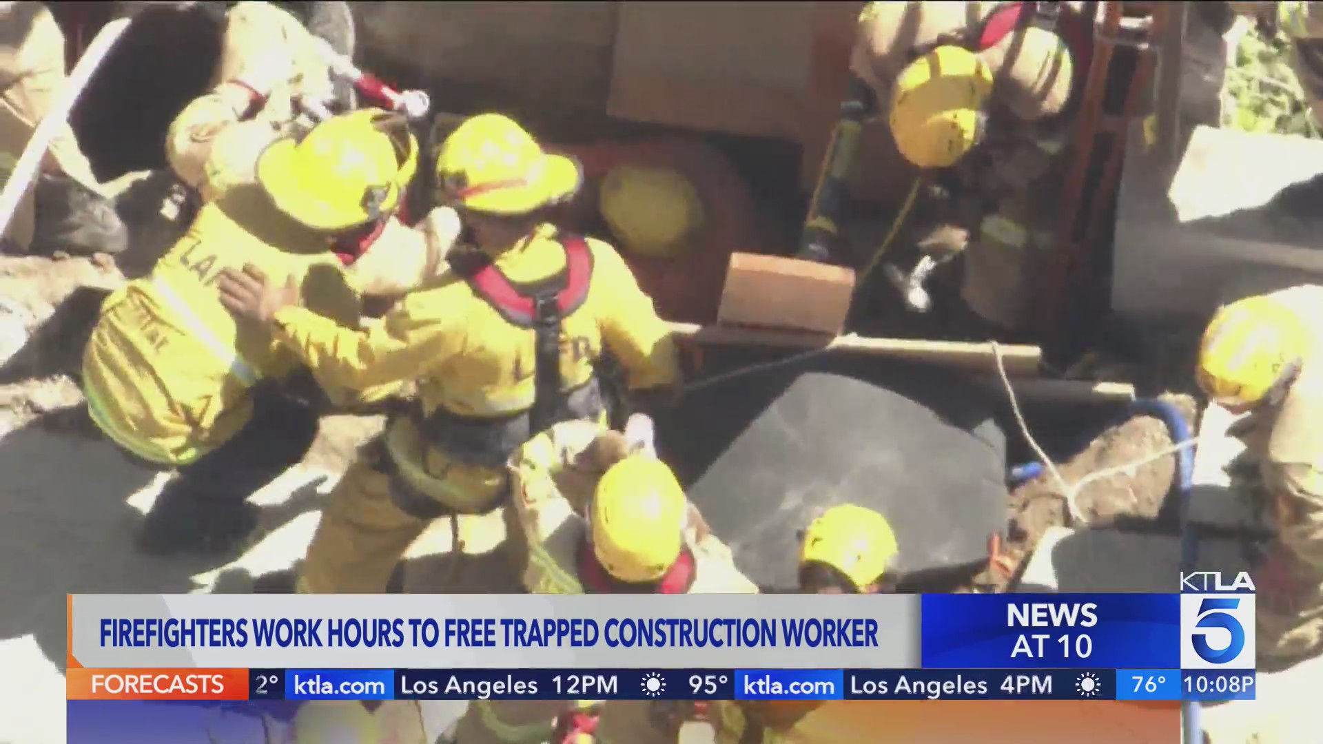 Fire crews work hours to rescue trapped construction worker in Loz ...