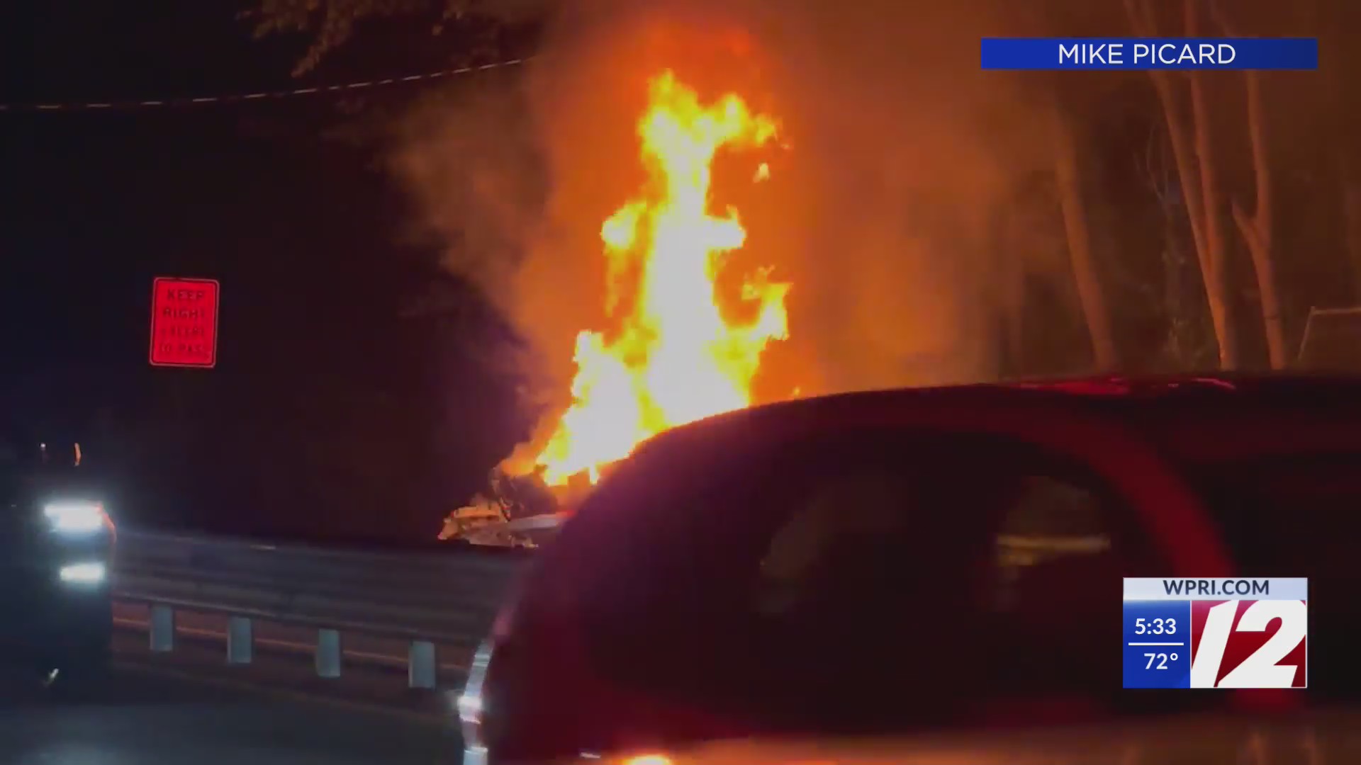 Witness recounts fiery crash on Route 146 that left driver dead – WPRI.com