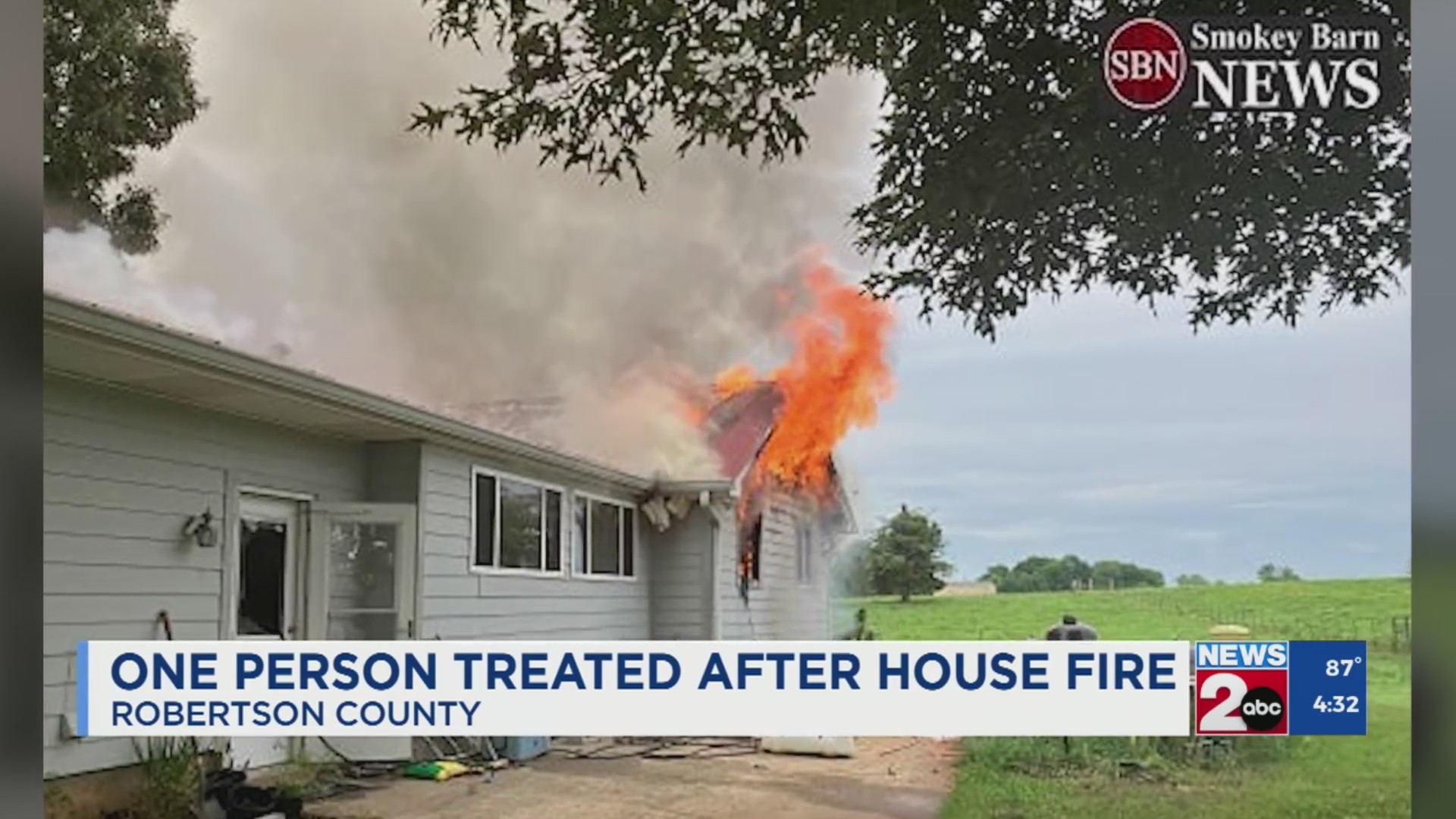 1 person treated for smoke inhalation after Robertson County house fire ...