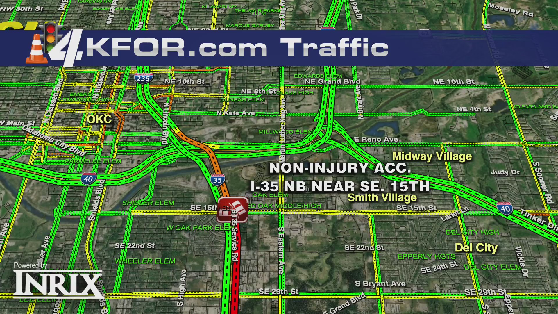 Crash impacting traffic northbound on I-35 in SE OKC – KFOR.com ...