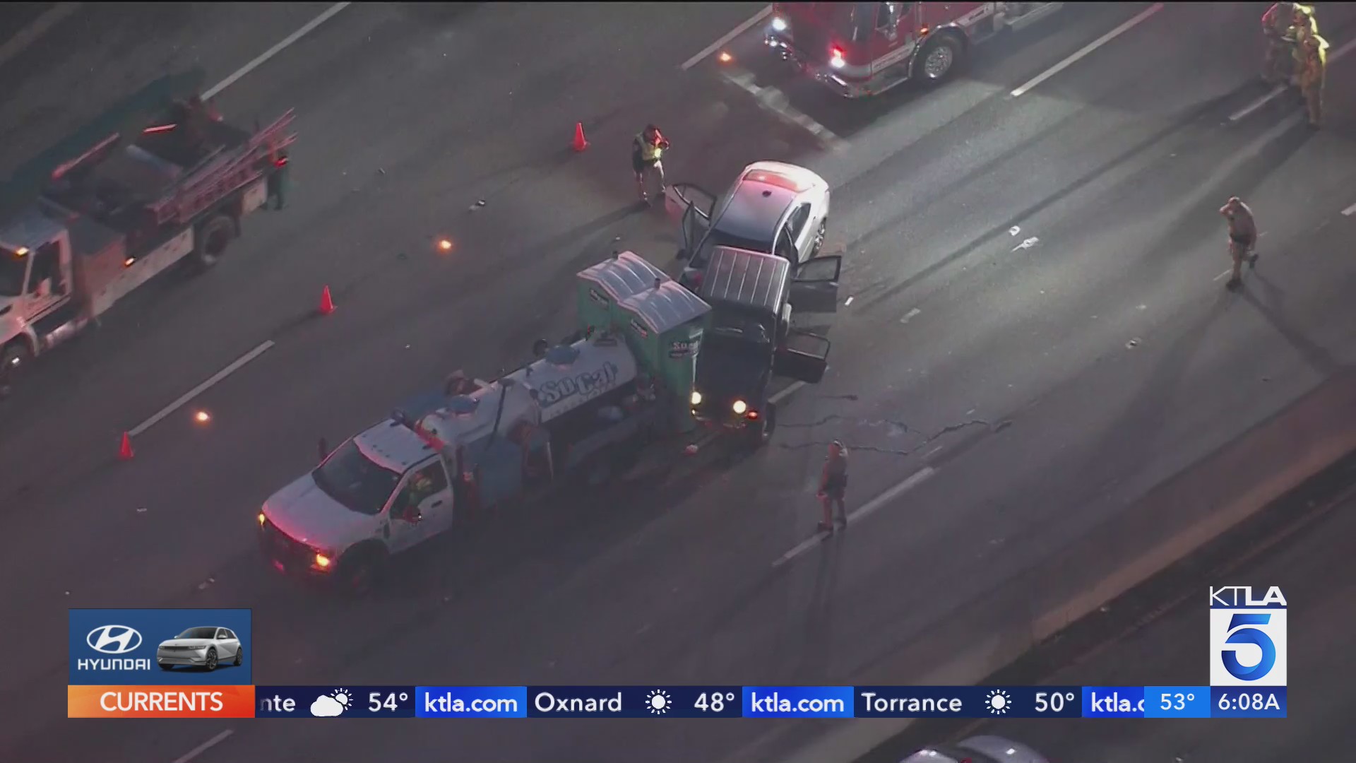 Deadly crash shuts down all but one lane on 101 Freeway in Los Angeles ...
